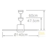 LINEME Boda fekete/wenge 56” mennyezeti ventillátor 02-00185