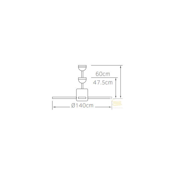 LINEME Boda fekete/wenge 56” mennyezeti ventillátor 02-00185