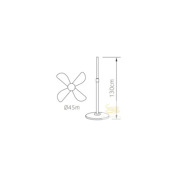 LINEME 18” 45cm álló ventillátor