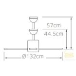 LINEME Ponente fekete/wenge 52” mennyezeti ventillátor 02-00194