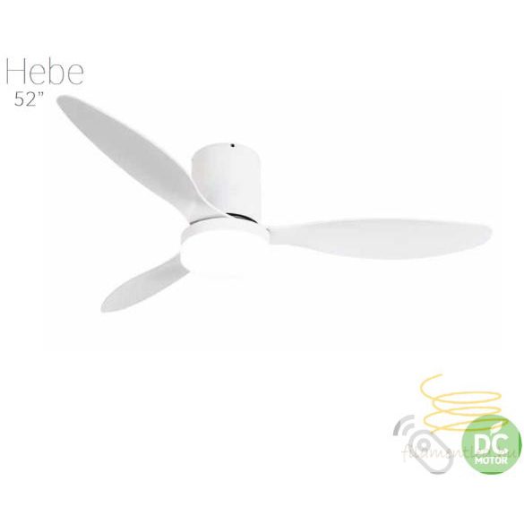 LINEME Hebe Light fehér 52” mennyezeti ventillátor 02-00311