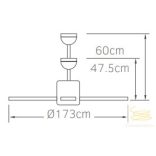 LINEME Uranus fekete 68” mennyezeti ventillátor 02-00312