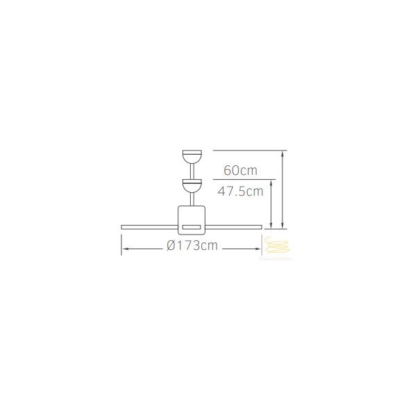 LINEME Uranus fekete 68” mennyezeti ventillátor 02-00312