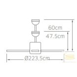 LINEME Uranus fekete 88” mennyezeti ventillátor 02-00313