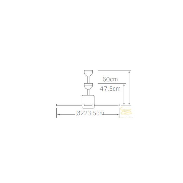 LINEME Uranus fekete 88” mennyezeti ventillátor 02-00313