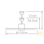 LINEME Isla fekete/barna 52” 02-00323