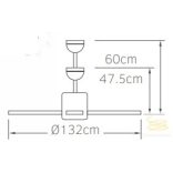 LINEME Rhea IP55 52” mennyezeti ventillátor