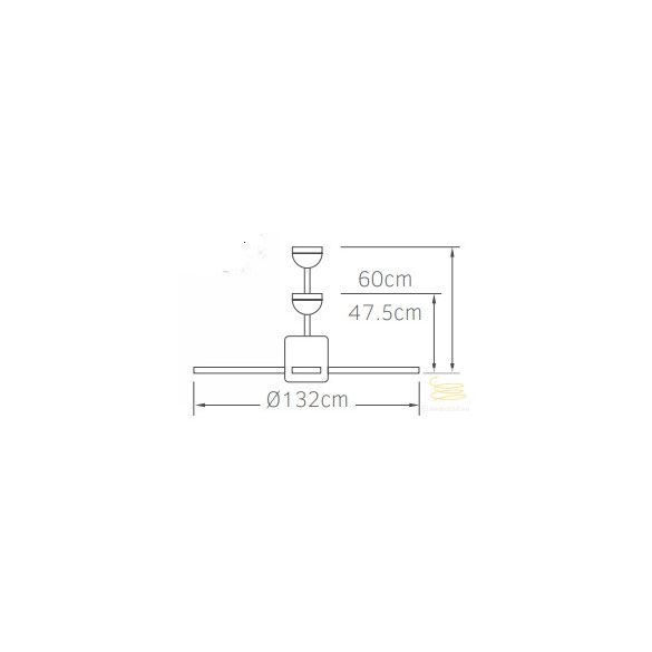 LINEME Rhea IP55 52” mennyezeti ventillátor