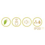 LINEME Daisy 54” fekete/szűrke mennyezeti ventillátor 02-00344