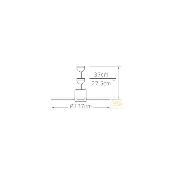 LINEME Daisy 54” fekete/szűrke mennyezeti ventillátor 02-00344