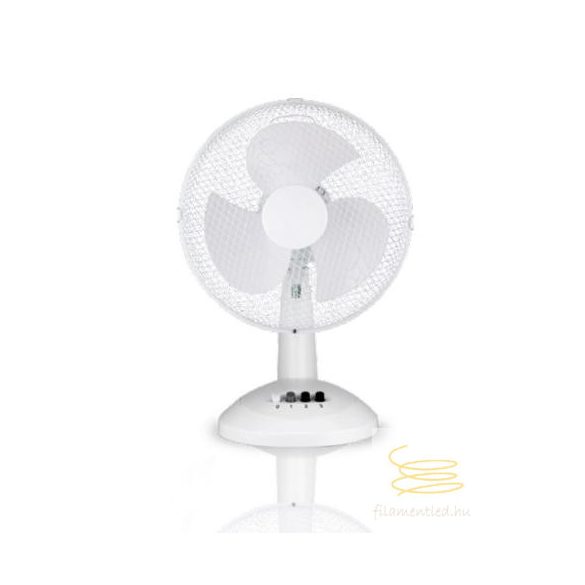 LINEME Desk fan fehér 12” 30cm asztali álló ventillátor 02-00401