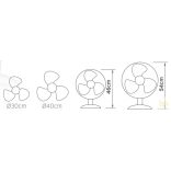 LINEME Desk fan fehér 16” 40cm asztali álló ventillátor 02-00402