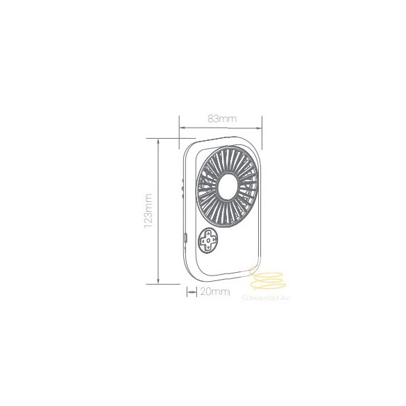 Lineme USB portable ultra slim fan Gameboy Fehér 02-00411