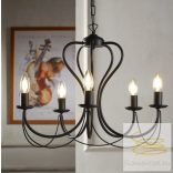 ONLI LAMPADARIO CANDELA 5 LUCI COL.NERO 4236/5N