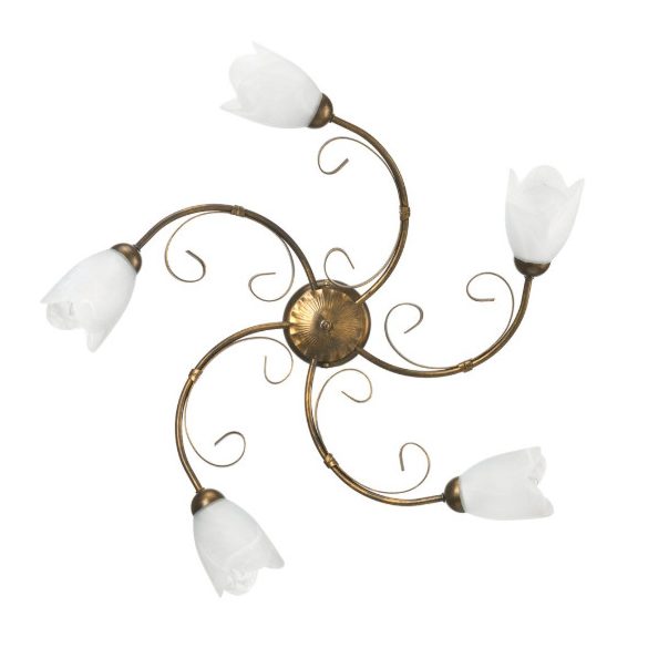 ONLI PLAFONIERA ODINO 5xE14 COL. BRONZO 4623/PL5