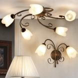 ONLI PLAFONIERA ODINO 5xE14 COL. BRONZO 4623/PL5