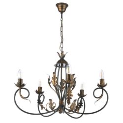 ONLI LAMPADARIO GRETEL 5 LUCI BRONZO 4691/5