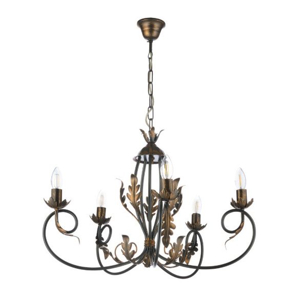 ONLI LAMPADARIO GRETEL 5 LUCI BRONZO 4691/5