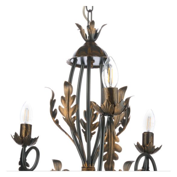 ONLI LAMPADARIO GRETEL 5 LUCI BRONZO 4691/5