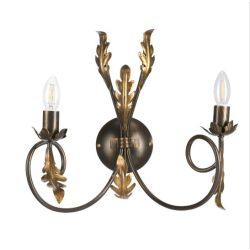 ONLI APPLIQUE GRETEL 2 LUCI BRONZO 4691/AP2