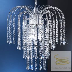ONLI LAMP. PIOGGIA/G. 5XE14 CROMO 4698/G