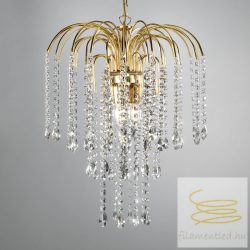 ONLI LAMP. PIOGGIA/M. 3XE14 BAGNO ORO 24kt 4698/MORO