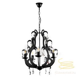 ONLI LAMPADARIO JANE 5xE14 COL.NERO 4703/5N