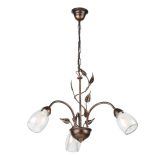 ONLI LAMPADARIO LILIANA 3xE14 COL. NERO / ORO ROSSO 4716/3