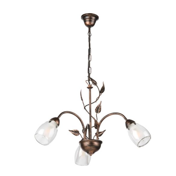 ONLI LAMPADARIO LILIANA 3xE14 COL. NERO / ORO ROSSO 4716/3