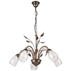 ONLI LAMPADARIO LILIANA 5xE14 COL. NERO / ORO ROSSO 4716/5