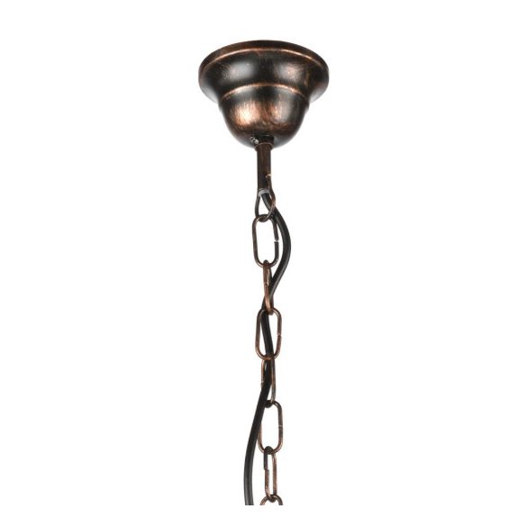 ONLI LAMPADARIO LILIANA 5xE14 COL. NERO / ORO ROSSO 4716/5