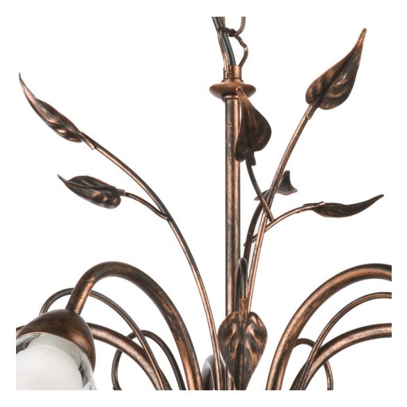ONLI LAMPADARIO LILIANA 5xE14 COL. NERO / ORO ROSSO 4716/5
