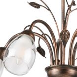 ONLI LAMPADARIO LILIANA 5xE14 COL. NERO / ORO ROSSO 4716/5