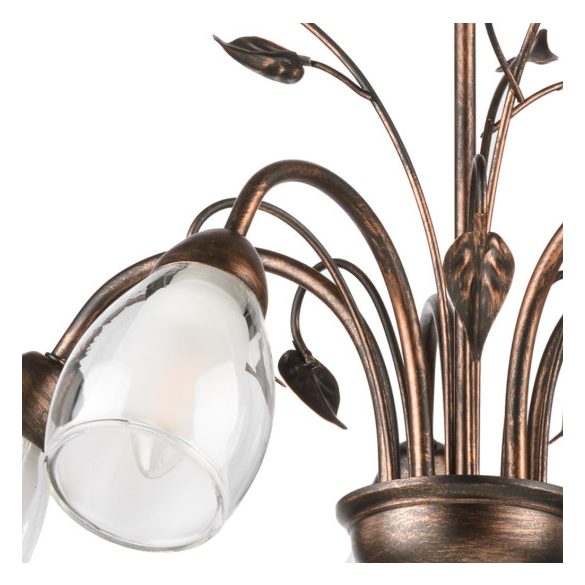 ONLI LAMPADARIO LILIANA 5xE14 COL. NERO / ORO ROSSO 4716/5