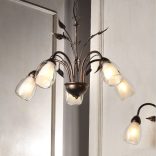ONLI LAMPADARIO LILIANA 5xE14 COL. NERO / ORO ROSSO 4716/5
