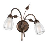 ONLI APPLIQUE LILIANA 2 LUCI COL. NERO / ORO ROSSO 4716/AP2