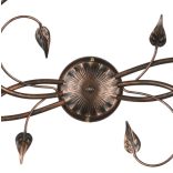 ONLI PLAFONIERA LILIANA 6xE14 OVALE COL. NERO / ORO ROSSO 4716/OV6