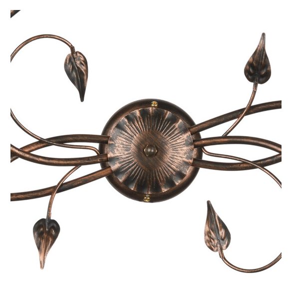 ONLI PLAFONIERA LILIANA 6xE14 OVALE COL. NERO / ORO ROSSO 4716/OV6