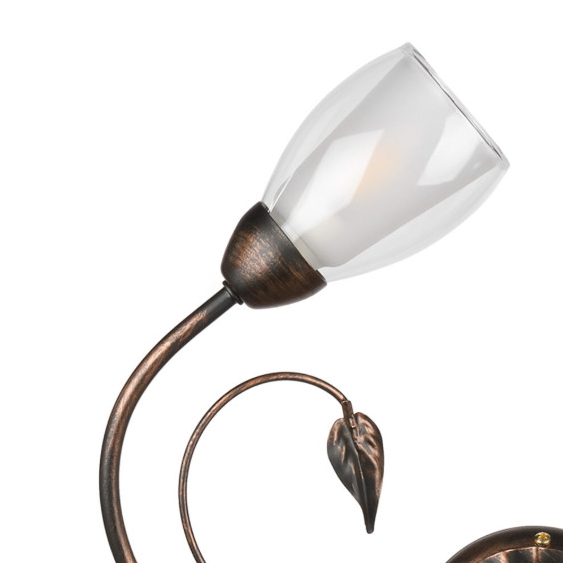 ONLI PLAFONIERA LILIANA 6xE14 OVALE COL. NERO / ORO ROSSO 4716/OV6