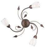 ONLI PLAFONIERA LILIANA 3 LUCI COL. NERO / ORO ROSSO 4716/PL3