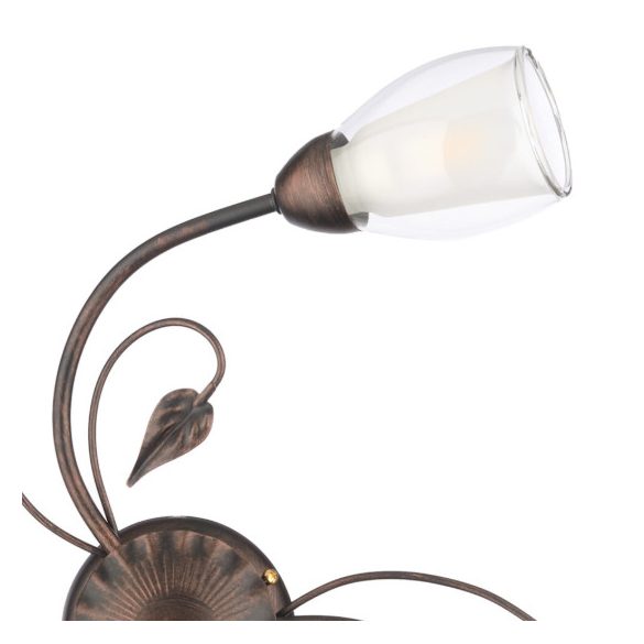 ONLI PLAFONIERA LILIANA 3 LUCI COL. NERO / ORO ROSSO 4716/PL3