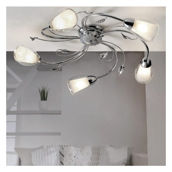 ONLI PLAFONIERA LILIANA 5 LUCI CROMO 4716/PL5C