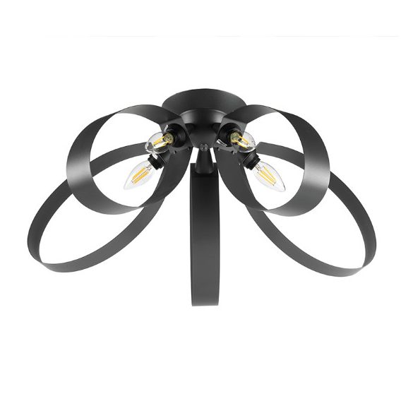 ONLI PLAFONIERA SERENA 5 LUCI COL. GRIGIO ANTRACITE 4735/PL5G