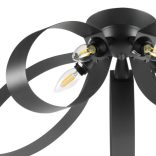 ONLI PLAFONIERA SERENA 5 LUCI COL. GRIGIO ANTRACITE 4735/PL5G