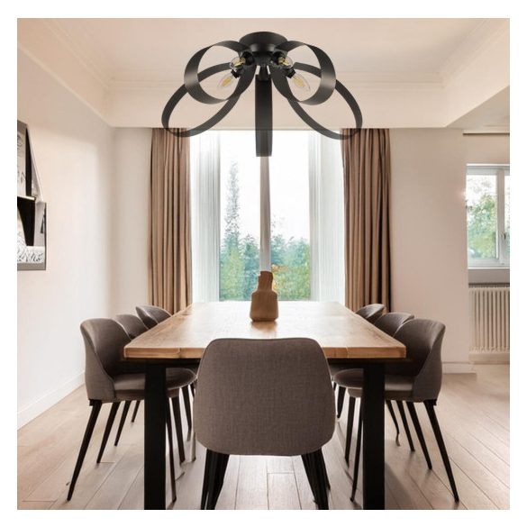 ONLI PLAFONIERA SERENA 5 LUCI COL. GRIGIO ANTRACITE 4735/PL5G