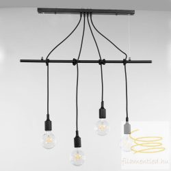 ONLI SOSPENSIONE WIRE/4 LUCI NERA S/LAMP. 4853/S4N