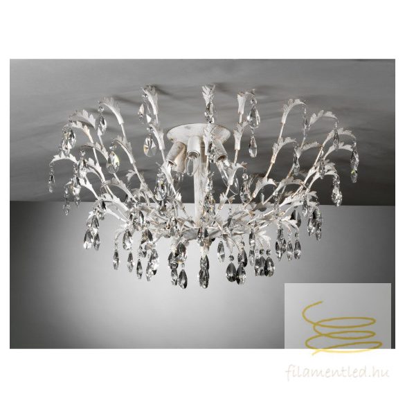 ONLI PLAFONIERA CESTA AVORIO GOCCE 6 LUCI 4864/PL6