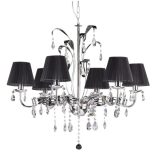 ONLI LAMPADARIO JACQUELINE/6 CIUFFO CROMATO PAR.NERO 4865/6CN