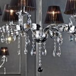ONLI LAMPADARIO JACQUELINE/6 CIUFFO CROMATO PAR.NERO 4865/6CN
