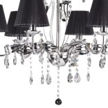 ONLI LAMPADARIO JACQUELINE/6 CIUFFO CROMATO PAR.NERO 4865/6CN